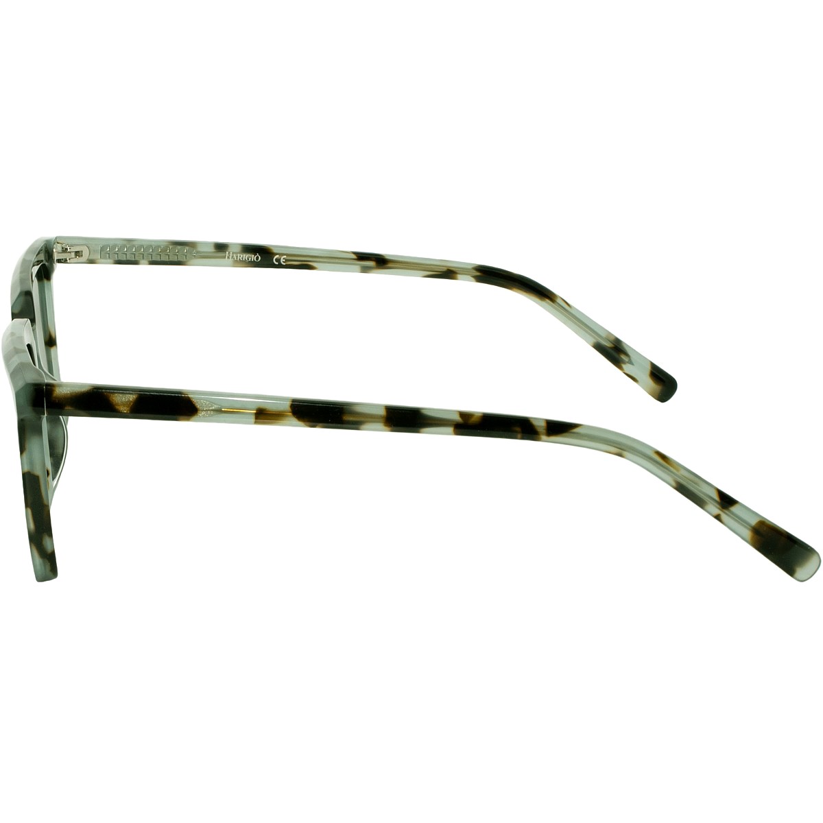 Occhiali da sole unisex, montatura verde marrone tigrato filtri verdi