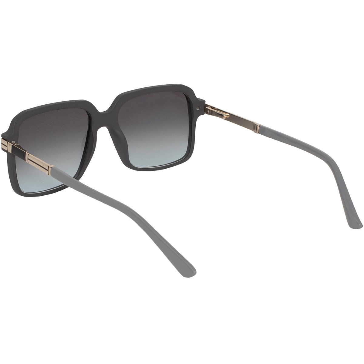 Occhiali da sole uomo montatura grigia con oro, filtri con sfumatura