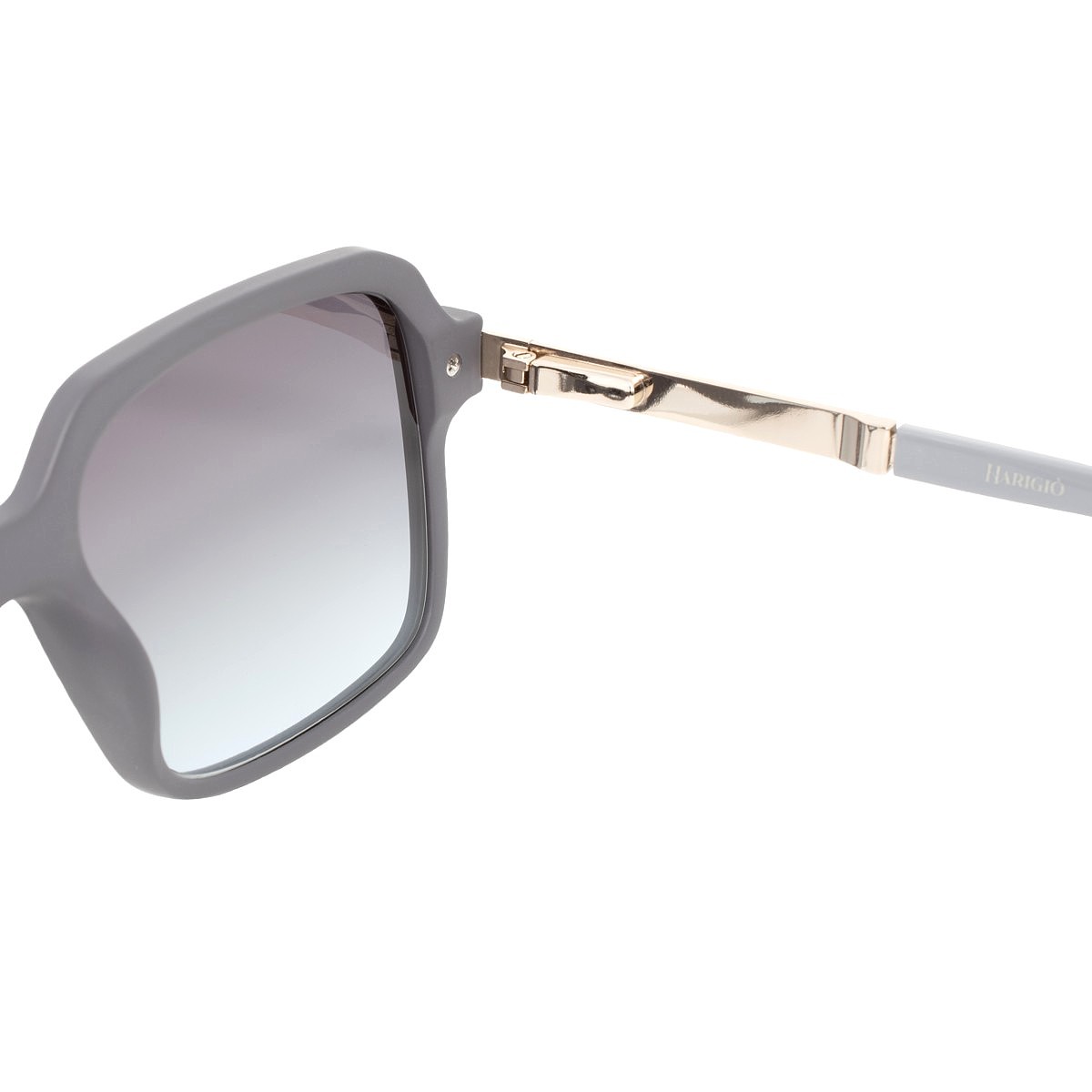 Occhiali da sole uomo montatura grigia con oro, filtri con sfumatura