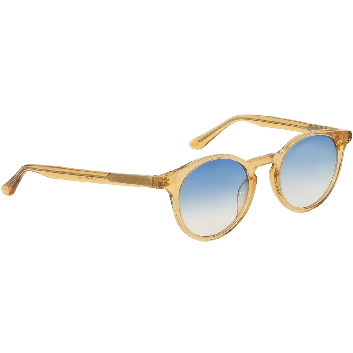 Occhiali da sole unisex marrone trasparente, filtri azzurri sfumati