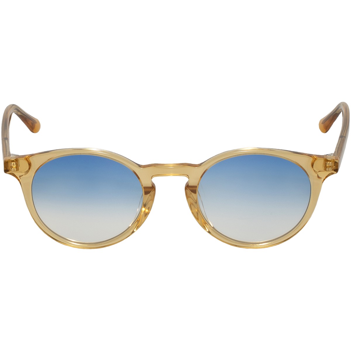 Occhiali da sole unisex marrone trasparente, filtri azzurri sfumati