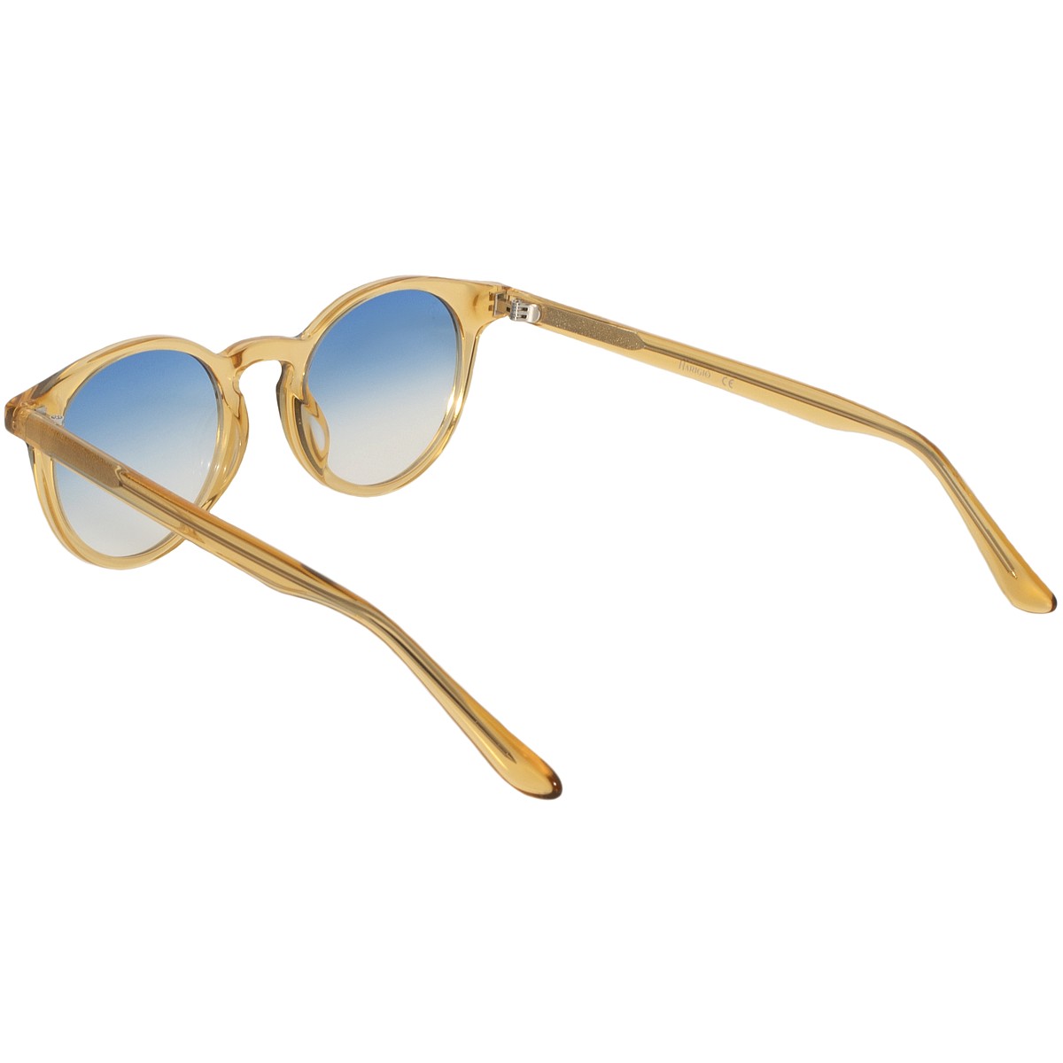 Occhiali da sole unisex marrone trasparente, filtri azzurri sfumati