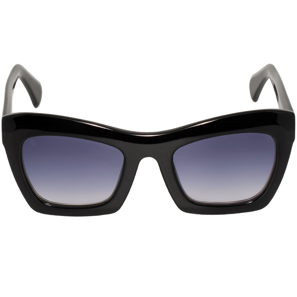 Occhiali da sole donna montatura nera lucida filtri viola sfumati