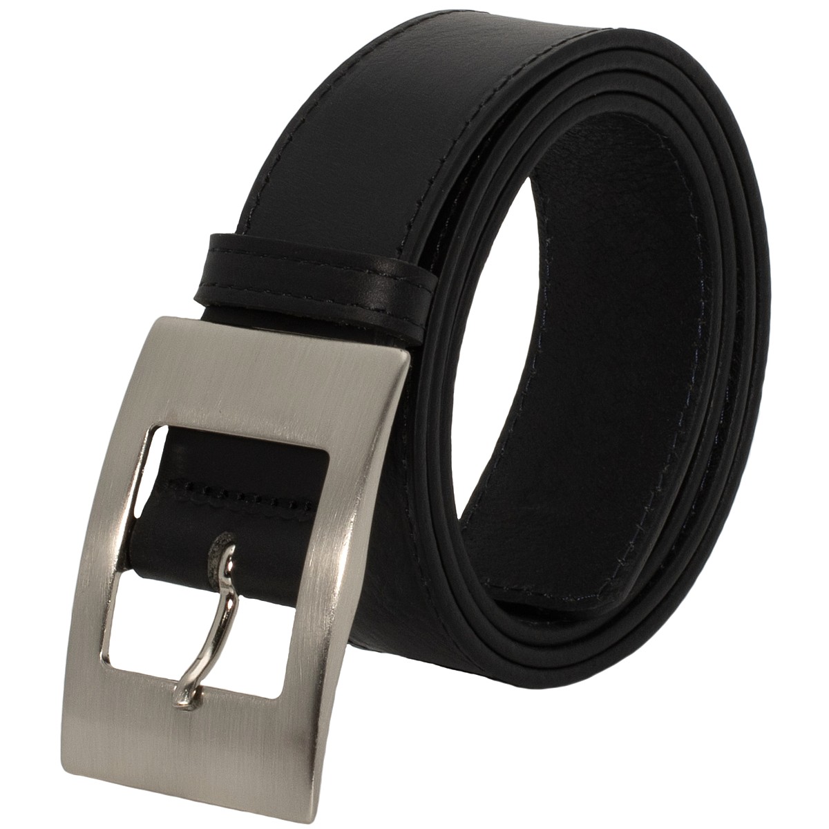 Cintura vera pelle colore nera, cinta da uomo e da donna con fibbia