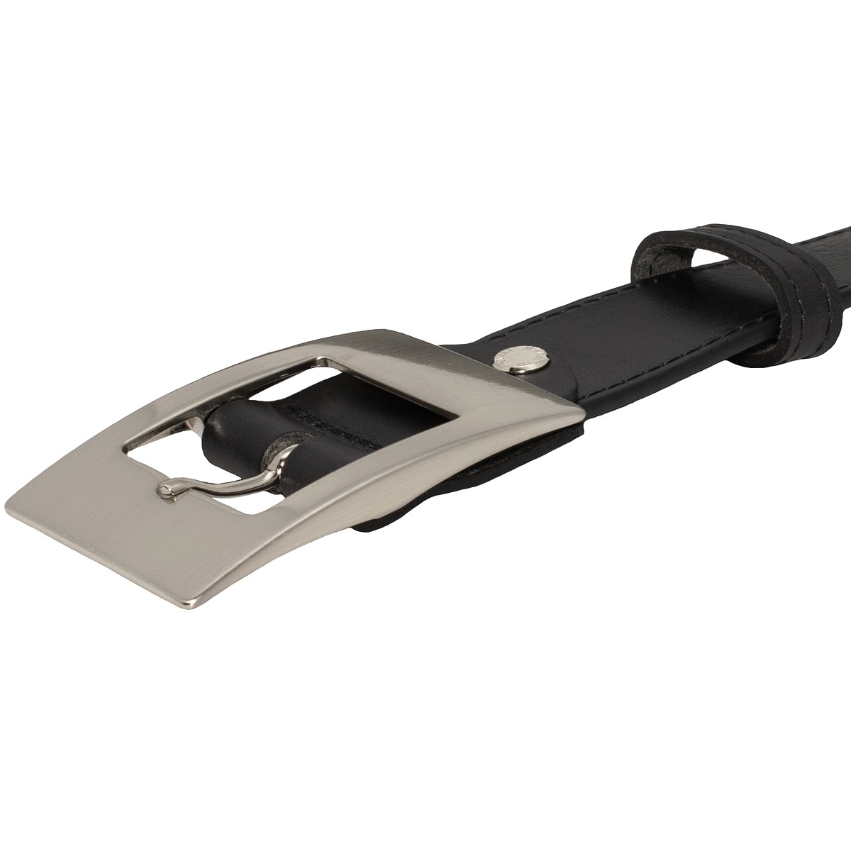 Cintura vera pelle colore nera, cinta da uomo e da donna con fibbia