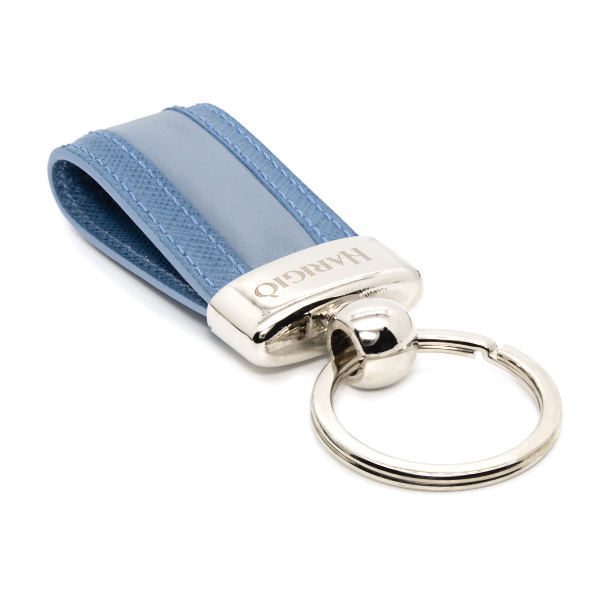 Portacarte di credito portachiavi vera pelle celeste da uomo e donna