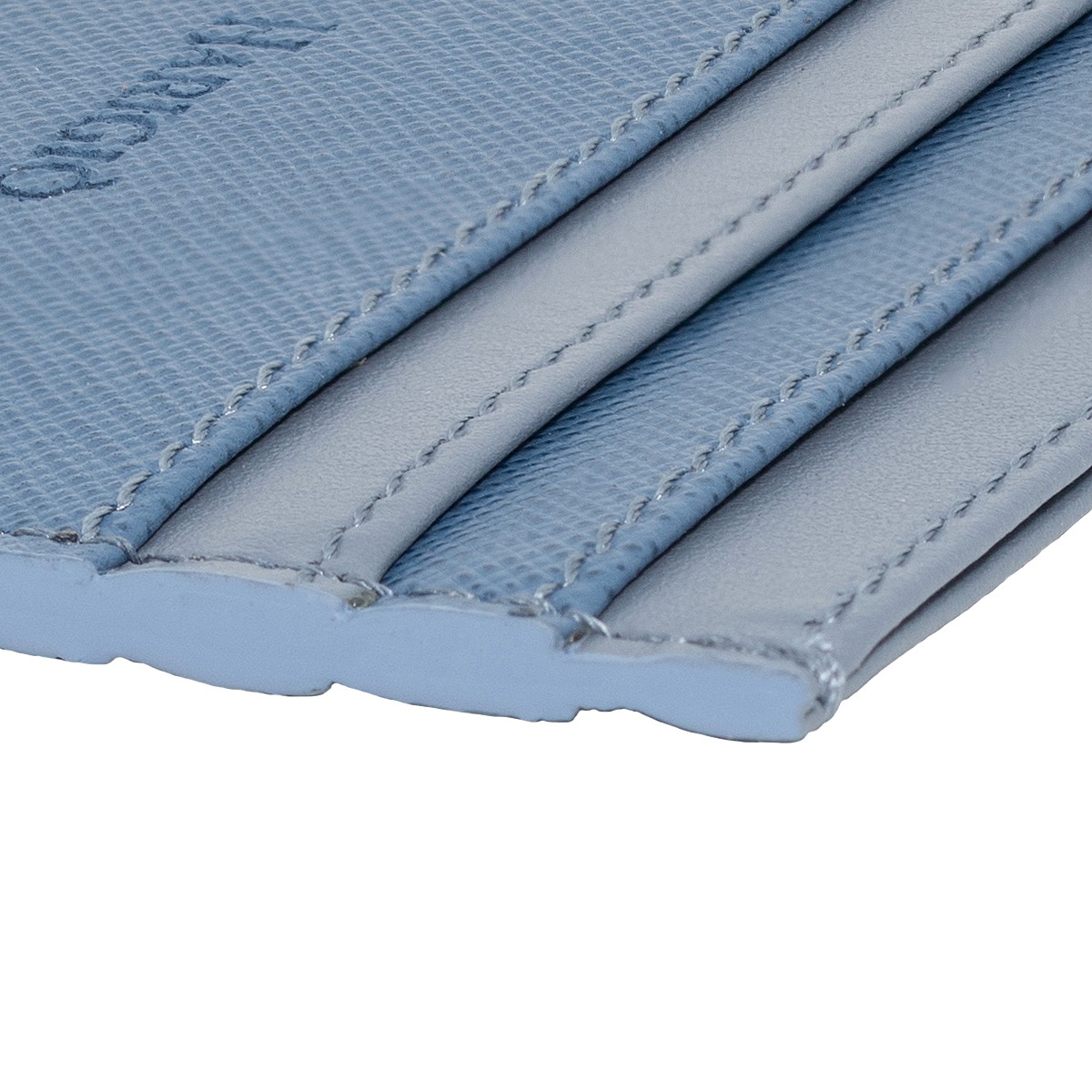 Portacarte di credito portachiavi vera pelle celeste da uomo e donna