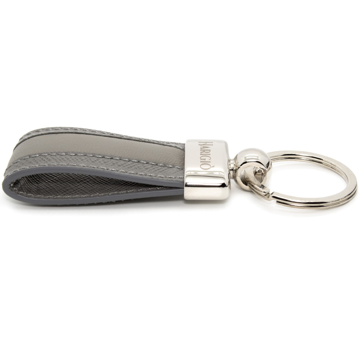 Portacarte di credito portachiavi uomo donna vera pelle colore grigio