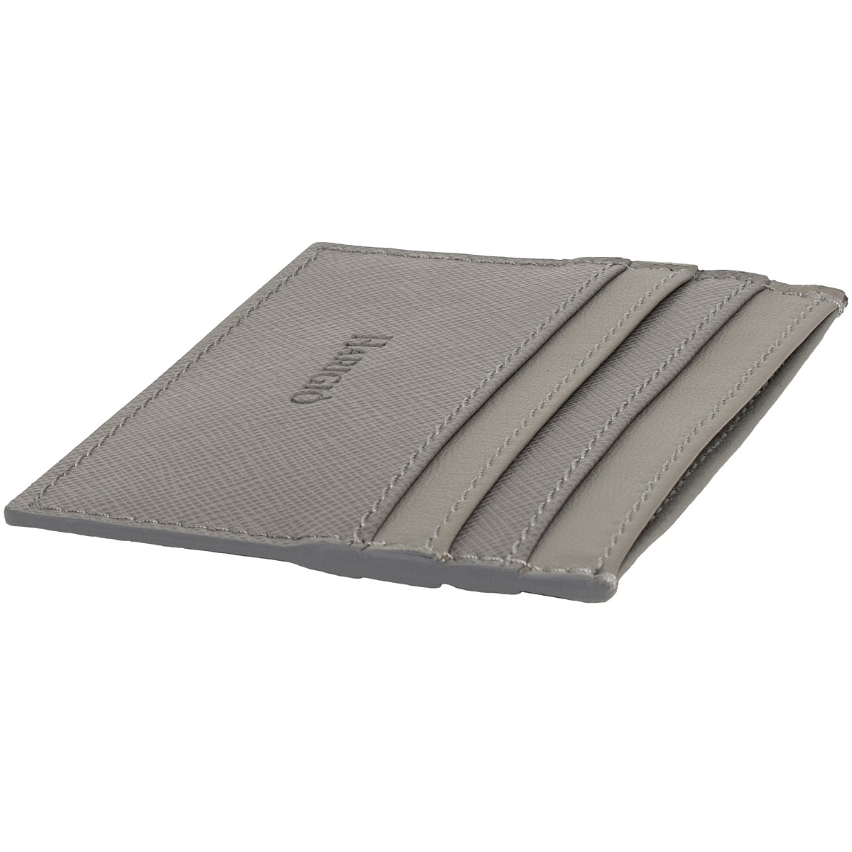 Portacarte di credito portachiavi uomo donna vera pelle colore grigio