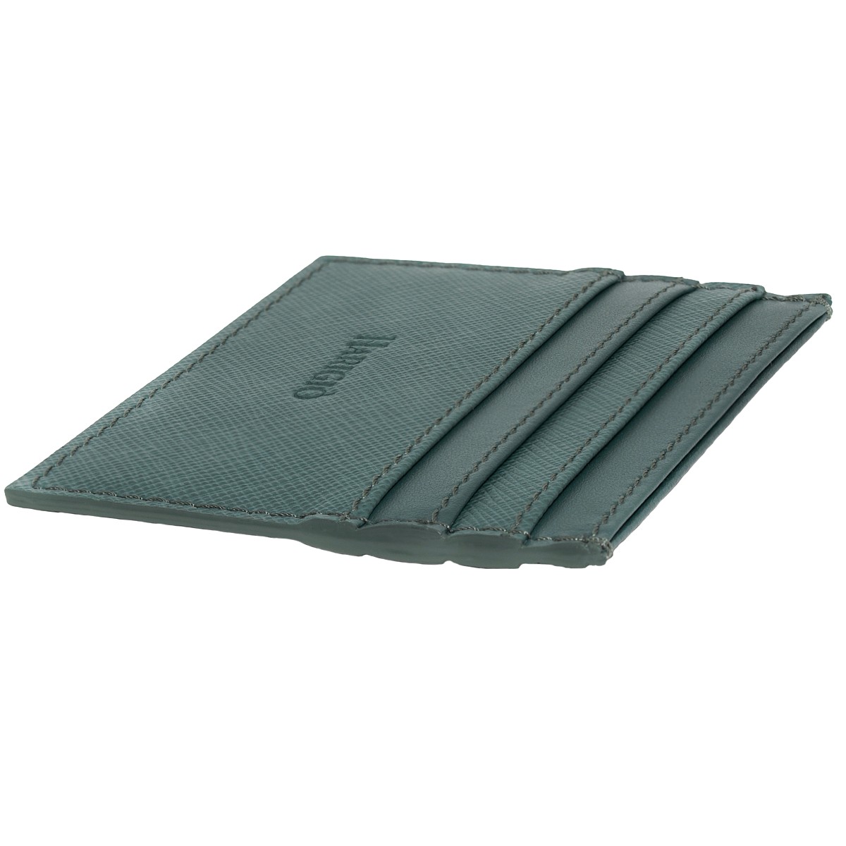 Portacarte di credito e portachiavi uomo donna colore verde vera pelle