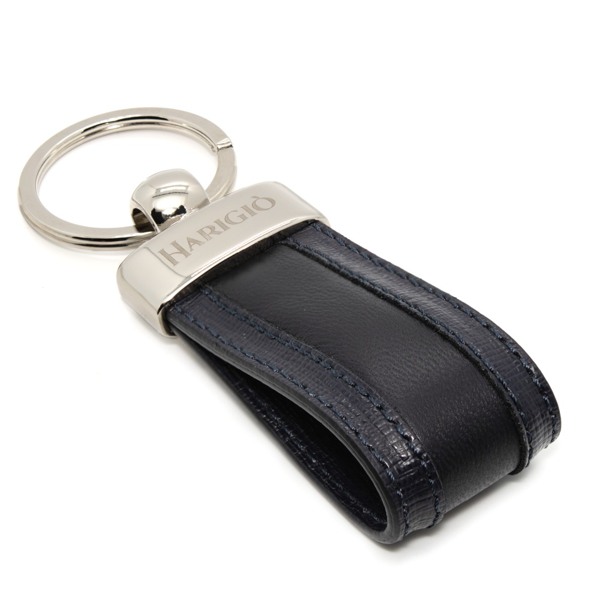 Portacarte di credito portachiavi vera pelle uomo donna blu notte