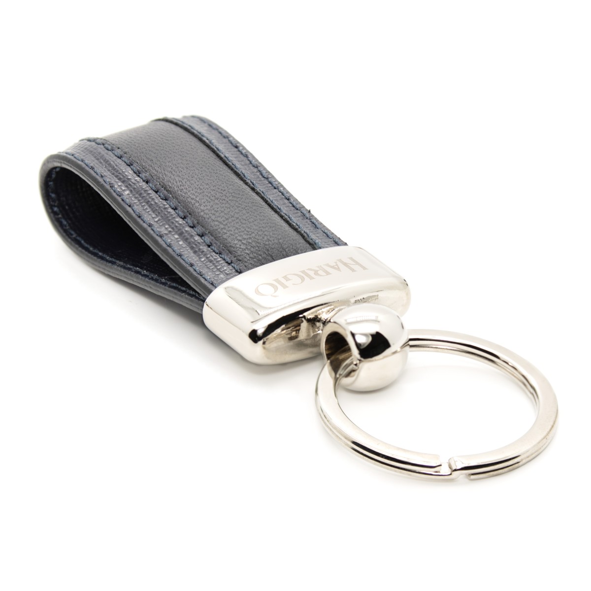 Portacarte di credito portachiavi vera pelle uomo donna blu notte