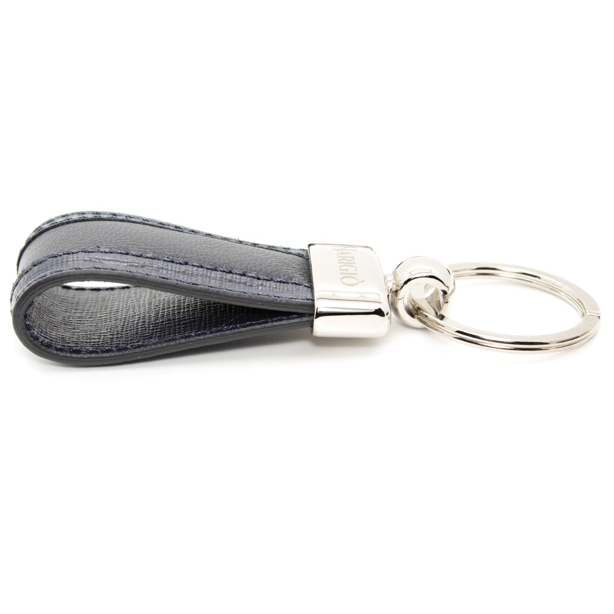 Portacarte di credito portachiavi vera pelle uomo donna blu notte