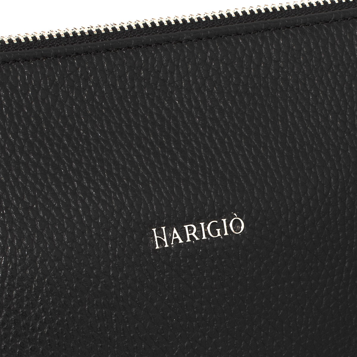 Borsa piatta nera in vera pelle da donna, tracolla removibile