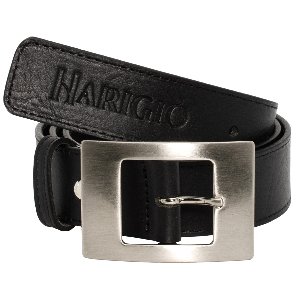 Cintura vera pelle colore nera, cinta da uomo e da donna con fibbia