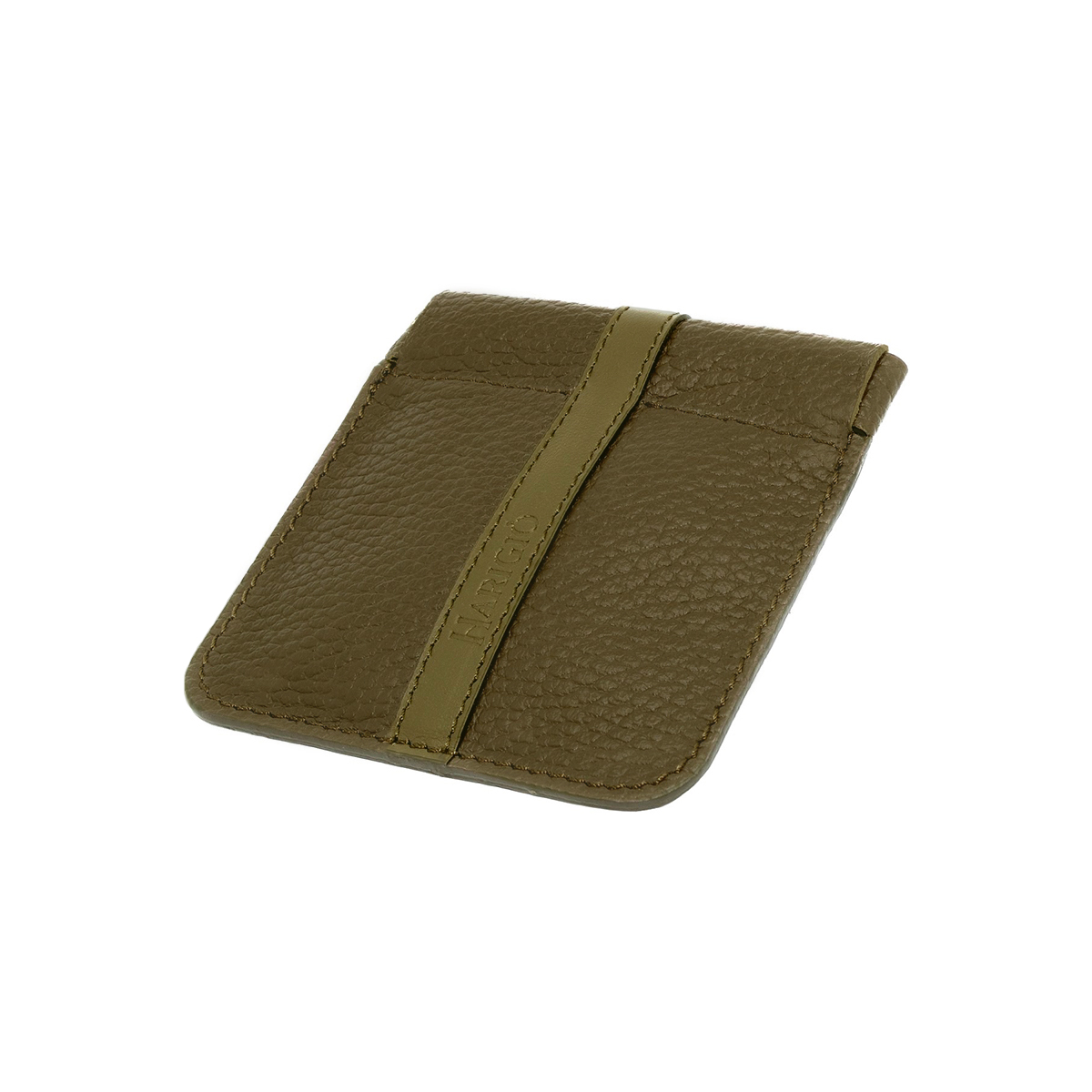 Portamonete verde in vera pelle, borsello da uomo donna