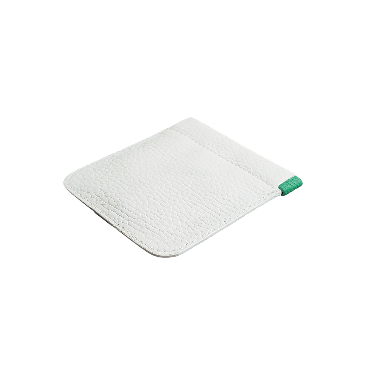 Portamonete unisex in pelle, borsello tricolore con chiusura a molla