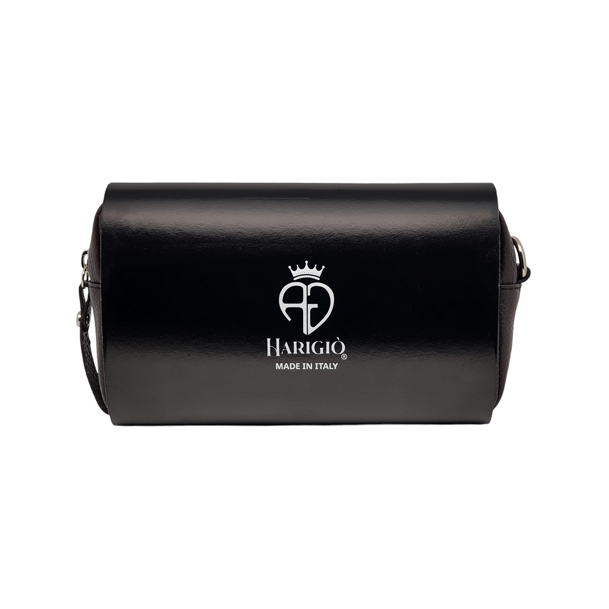 Borsello da uomo marrone con manico da polso removibile vera pelle