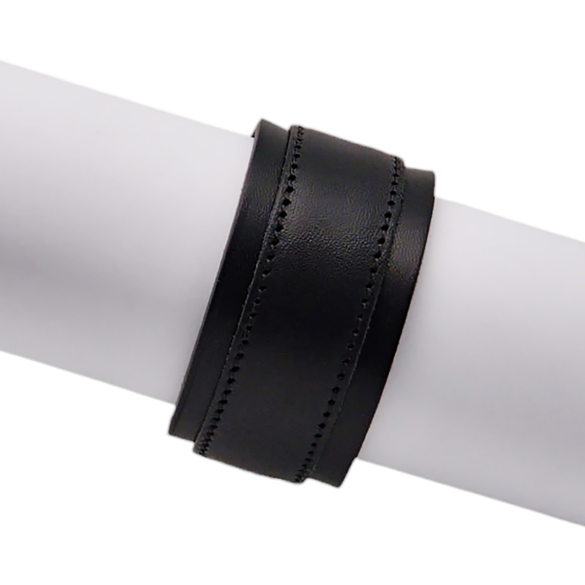 Bracciale nero unisex vera pelle, braccialetto cinturino regolabile