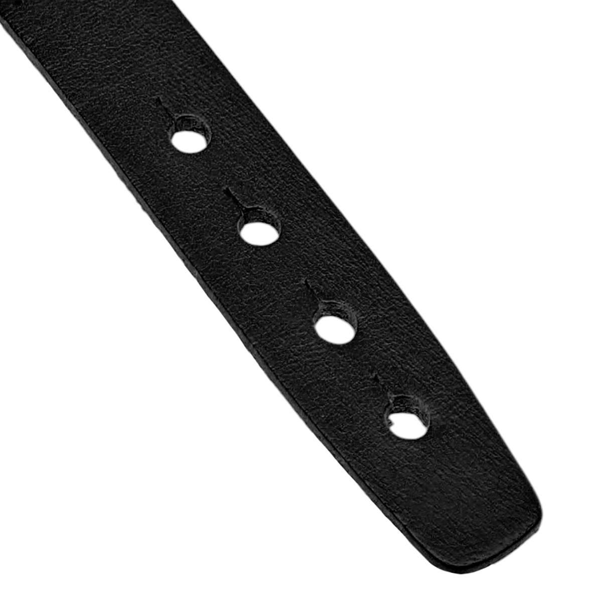 Bracciale nero unisex vera pelle, braccialetto cinturino regolabile