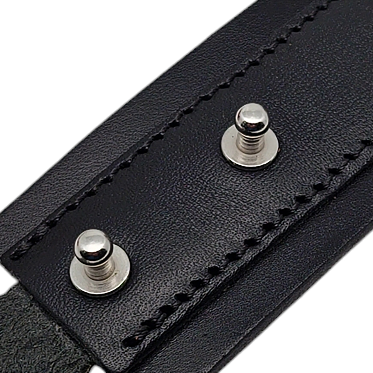 Bracciale nero unisex vera pelle, braccialetto cinturino regolabile