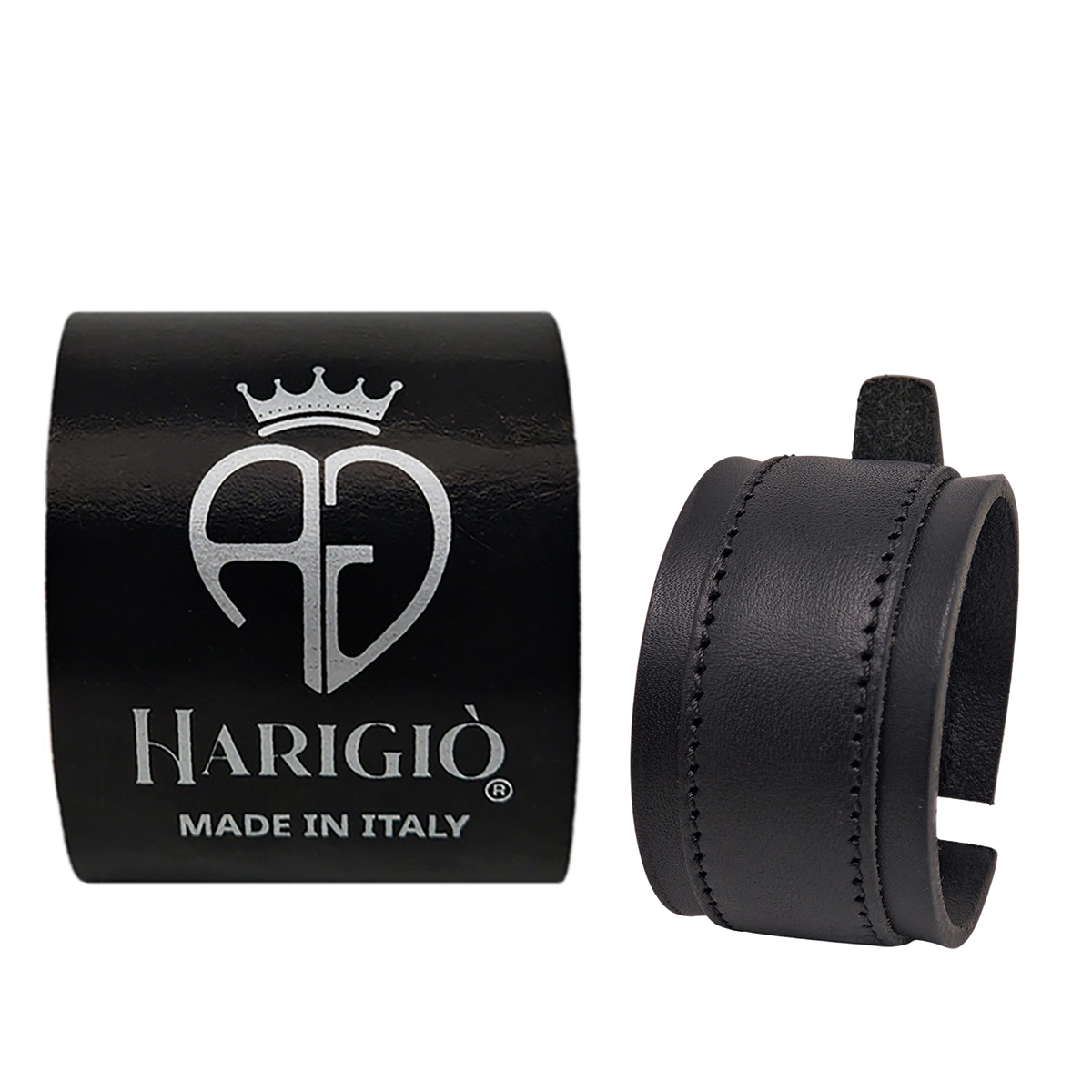 Bracciale nero unisex vera pelle, braccialetto cinturino regolabile