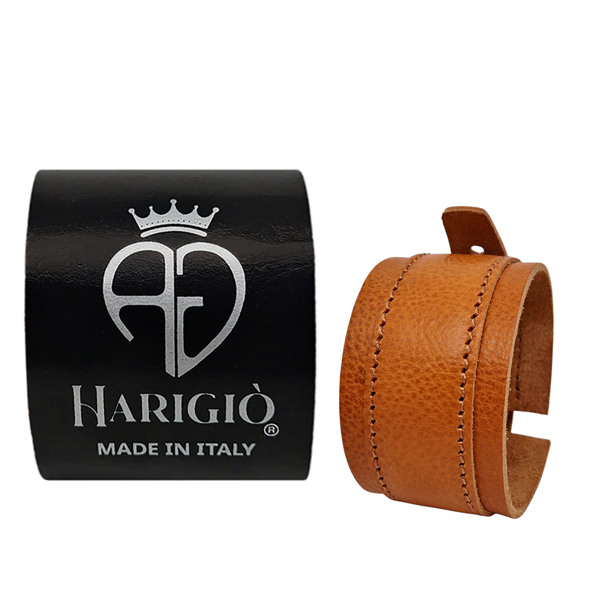 Bracciale regolabile vera pelle cuoio chiaro, braccialetto unisex