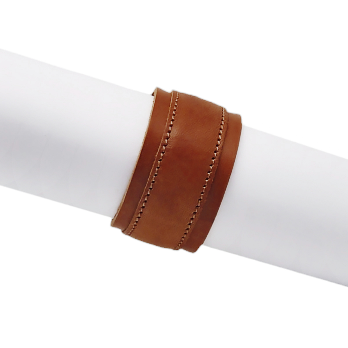 Bracciale in vera pelle colore cuoio, braccialetto unisex regolabile