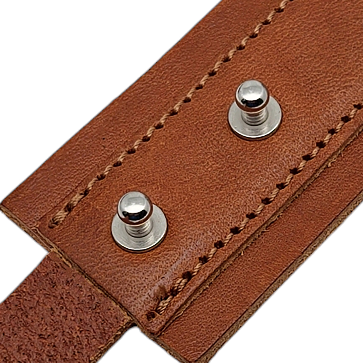 Bracciale in vera pelle colore cuoio, braccialetto unisex regolabile