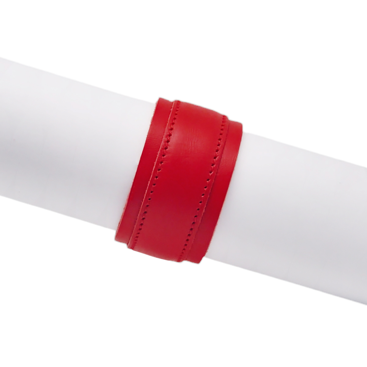 Bracciale in pelle rosso, braccialetto uomo donna regolabile