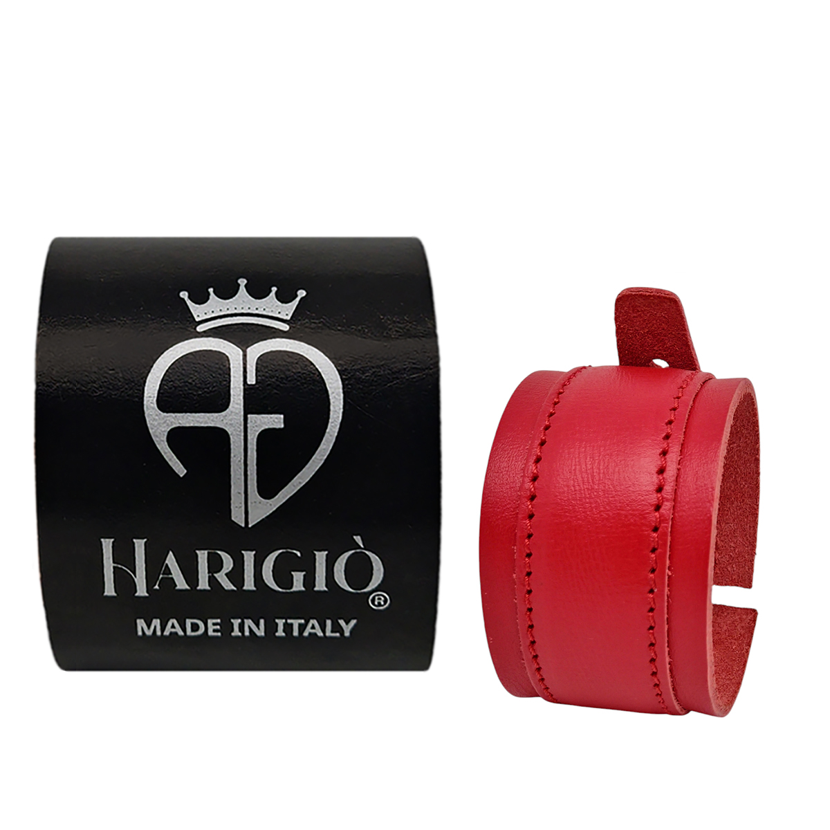 Bracciale in pelle rosso, braccialetto uomo donna regolabile