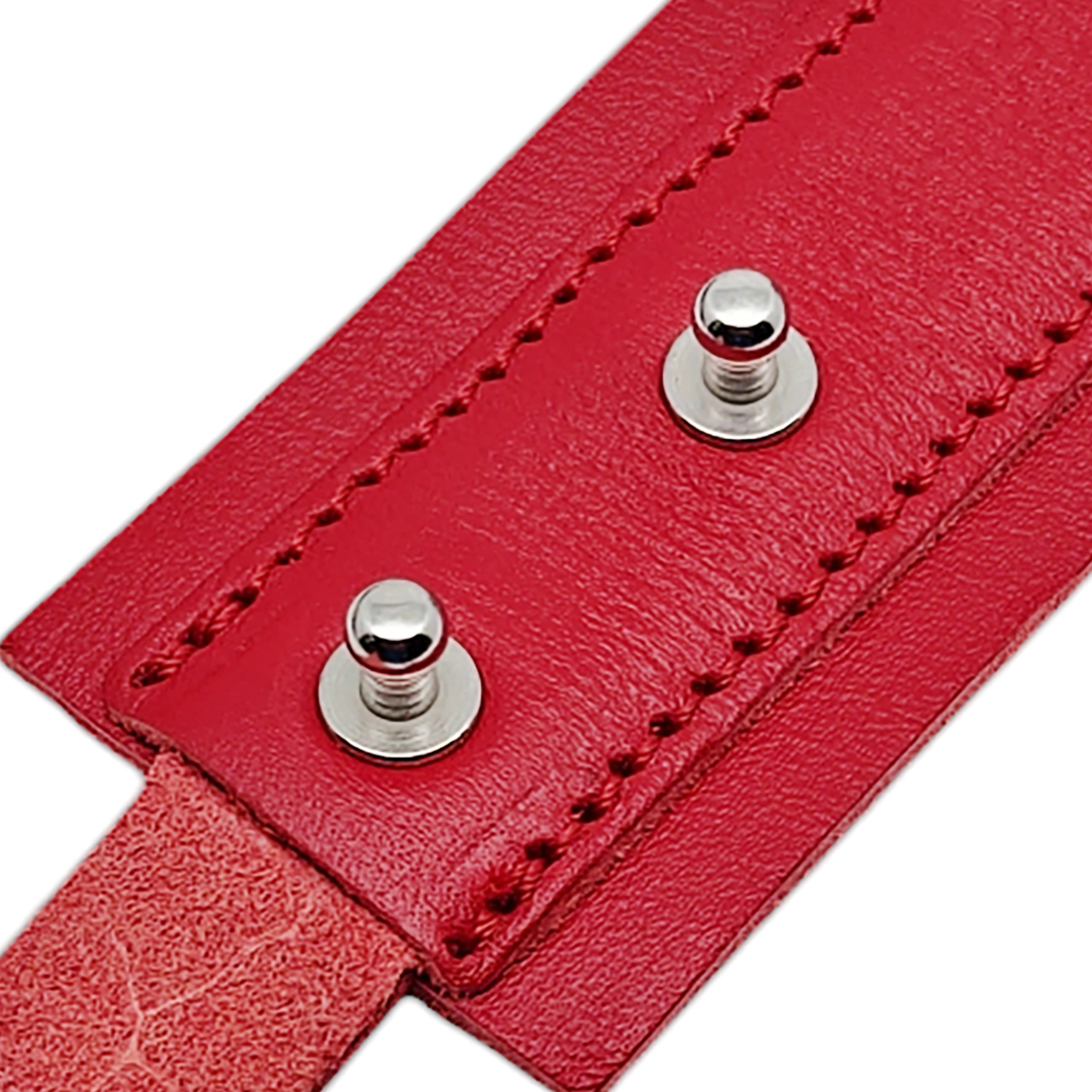 Bracciale in pelle rosso, braccialetto uomo donna regolabile