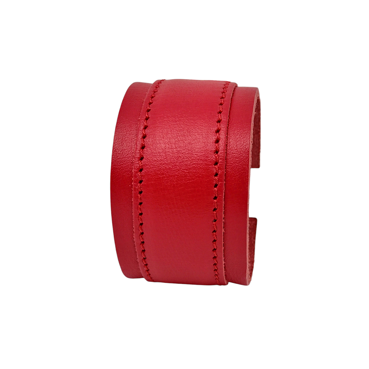 Bracciale in pelle rosso, braccialetto uomo donna regolabile