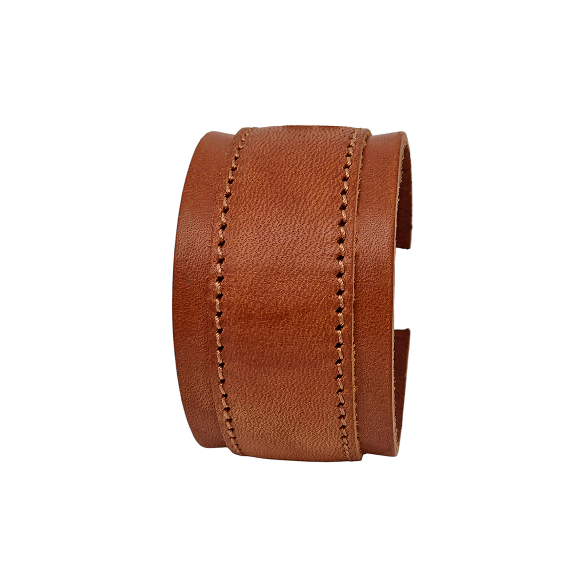 Bracciale in vera pelle colore cuoio, braccialetto unisex regolabile