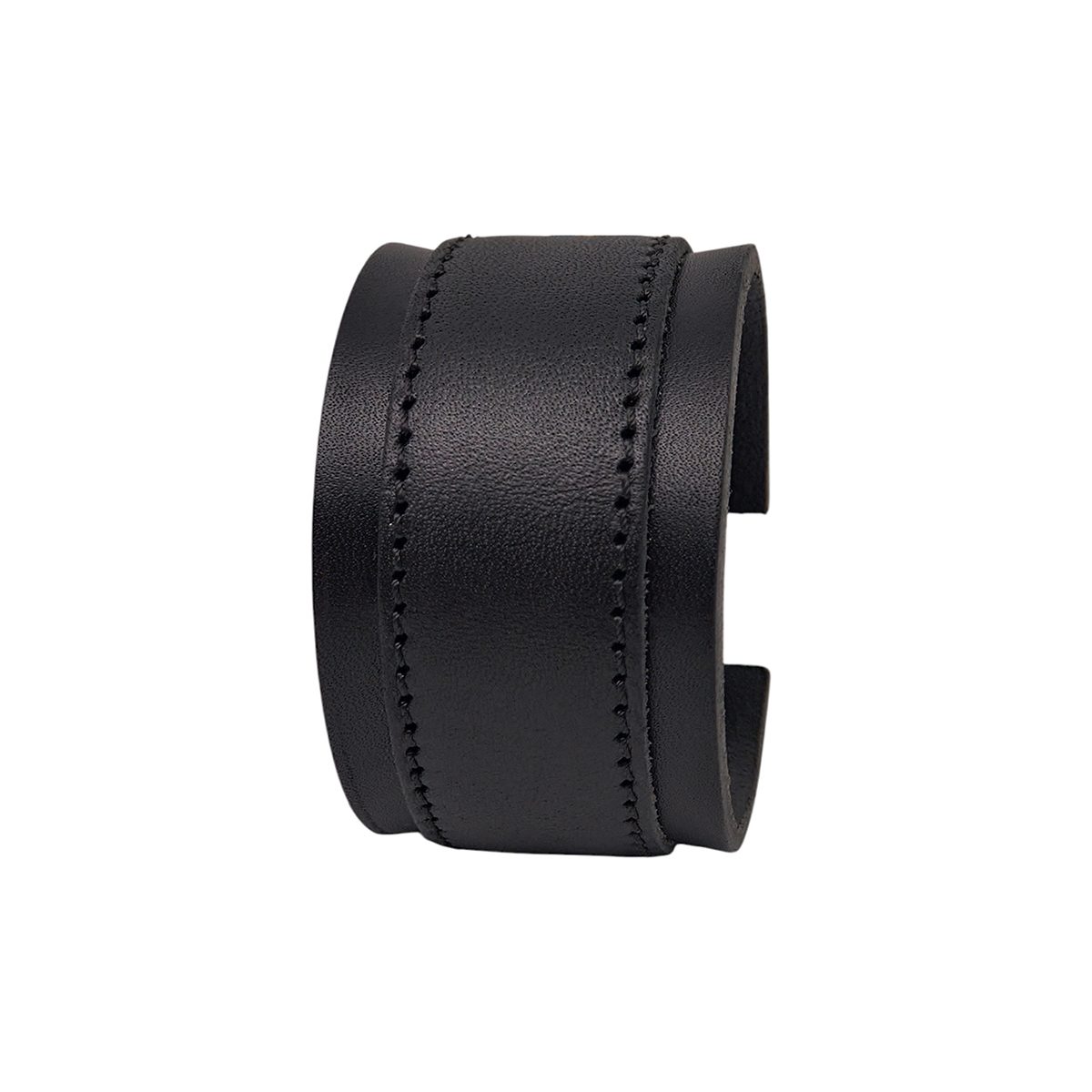 Bracciale nero unisex vera pelle, braccialetto cinturino regolabile