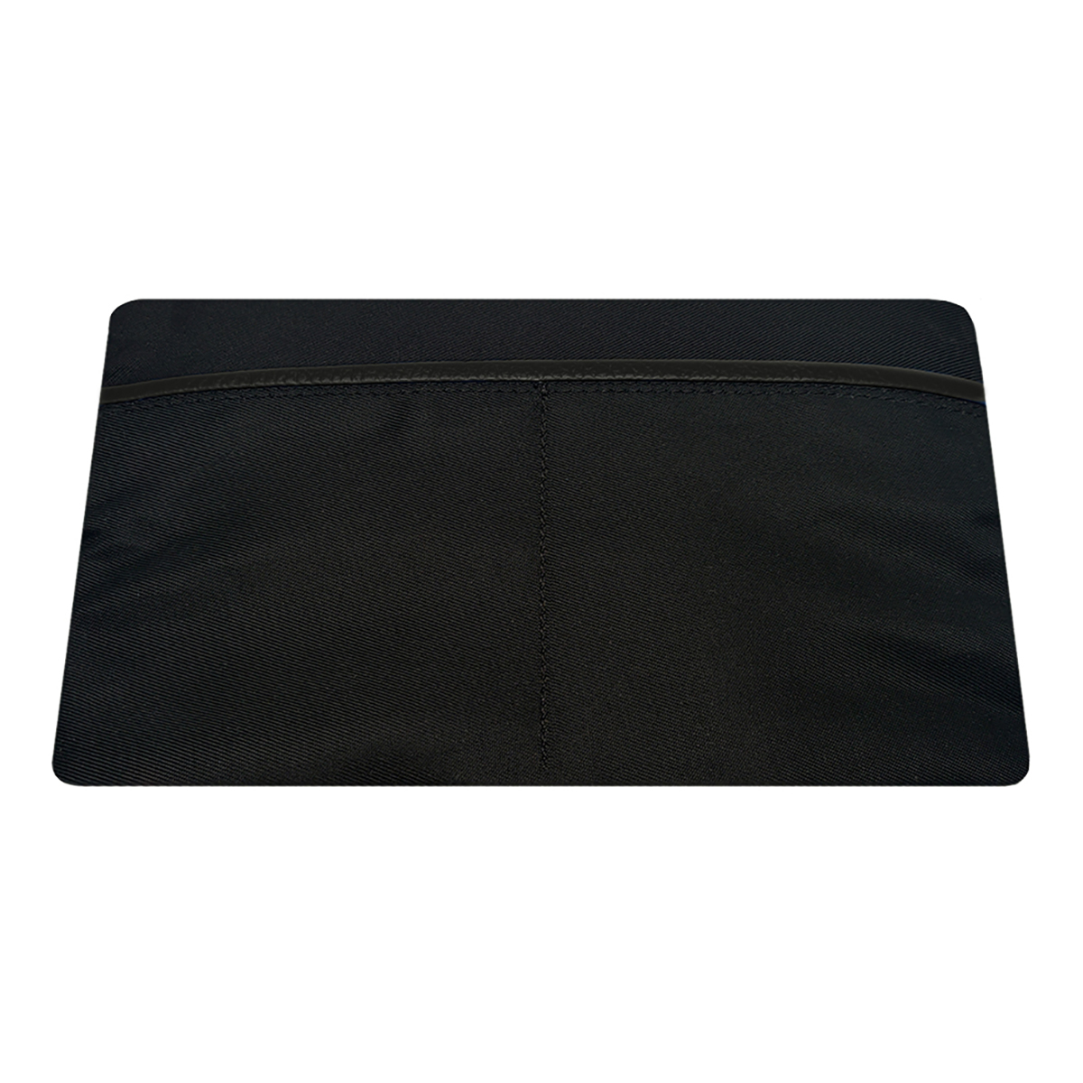 Pochette da uomo nero manico da polso removibile, borsello vera pelle