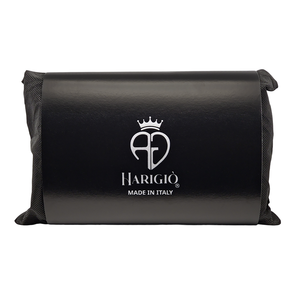 Pochette da uomo nero manico da polso removibile, borsello vera pelle