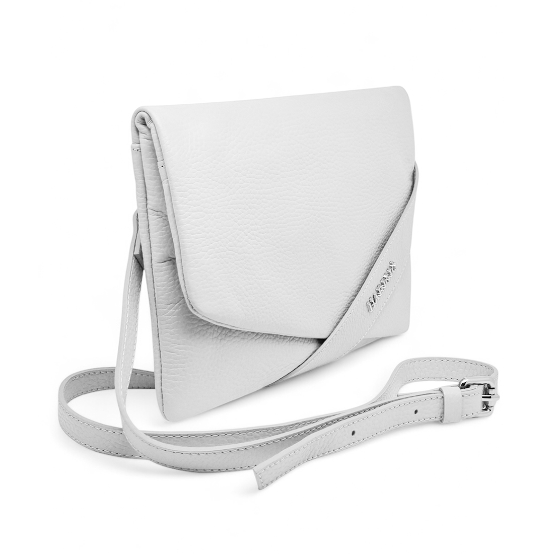 Borsa Elegante da Donna Bianca in Vera Pelle Tracolla regolabile