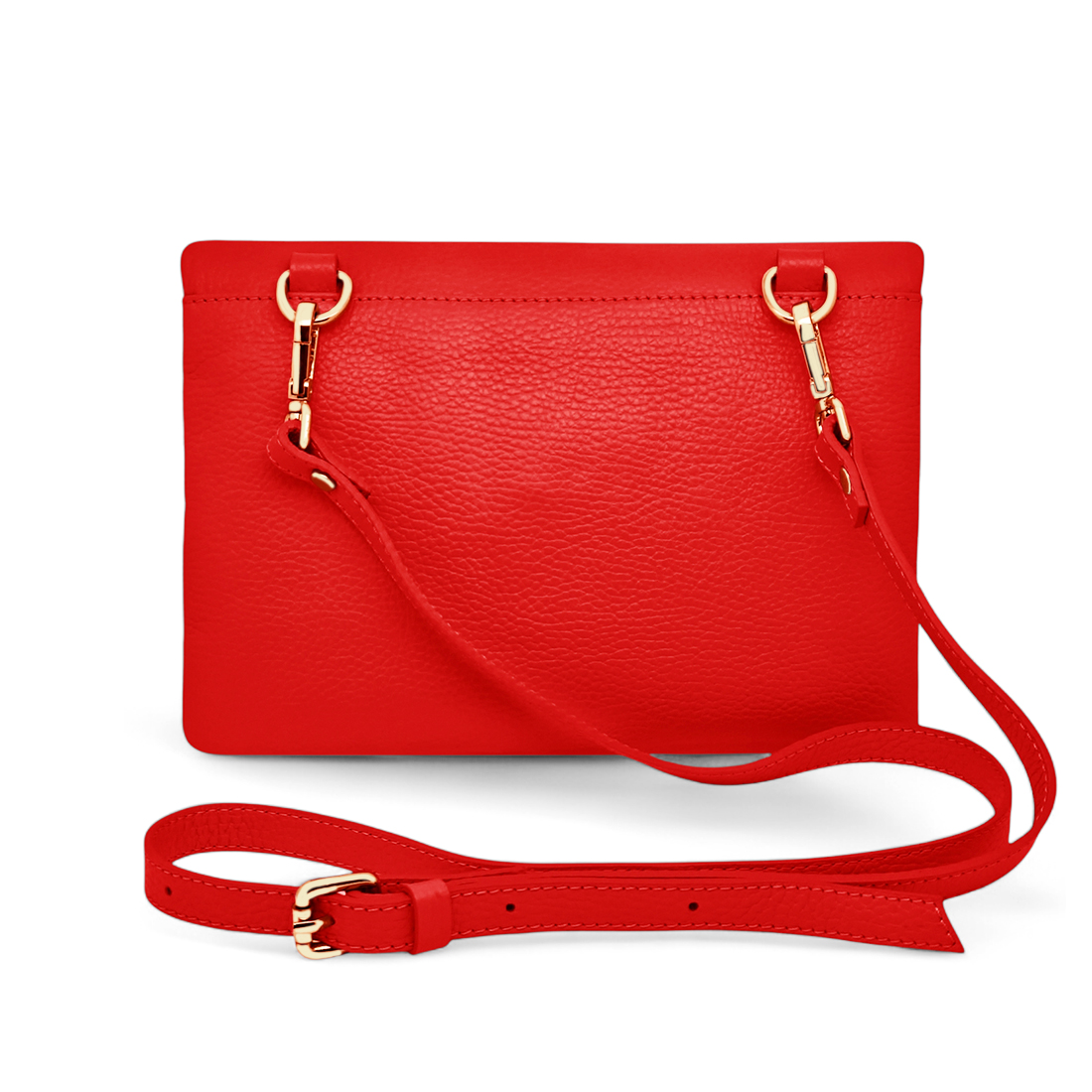 Borsa da Donna in Vera Pelle con Tracolla Regolabile Colore Rossa