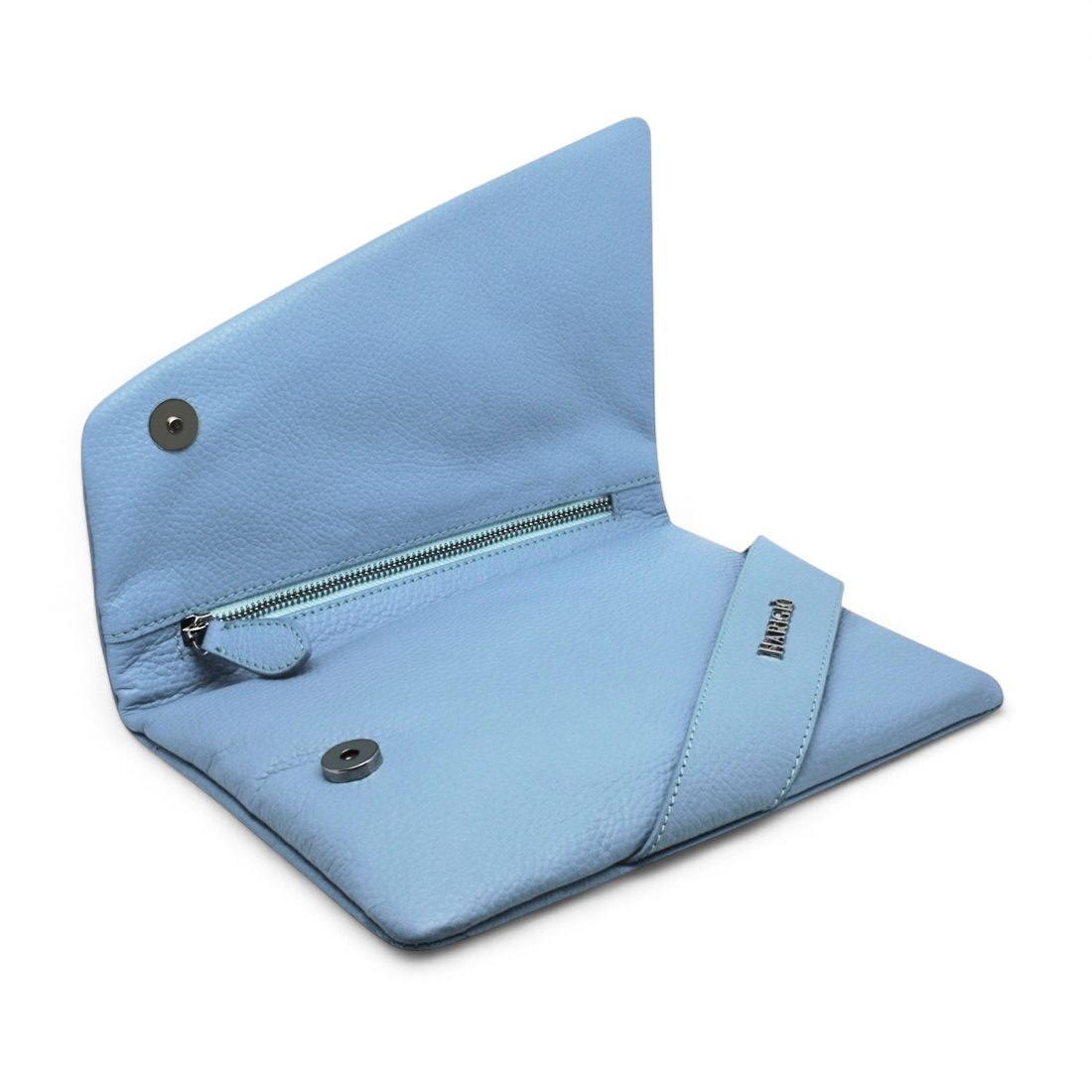 Borsa da Donna in Vera Pelle con Tracolla Regolabile Celeste