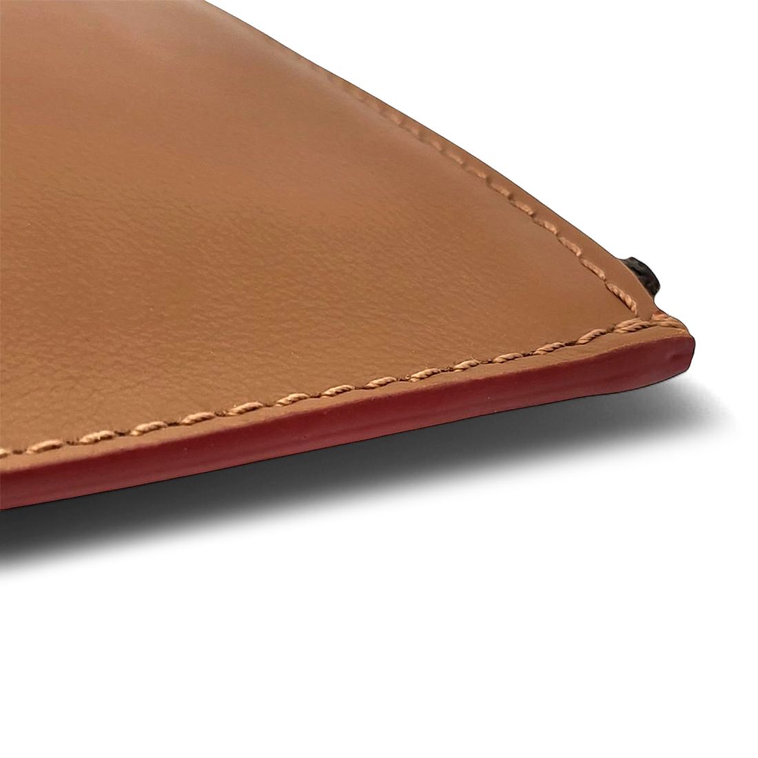 Pochette da Polso Unisex in Vera Pelle Cuoio Chiusura Lampo e Manico Removibile